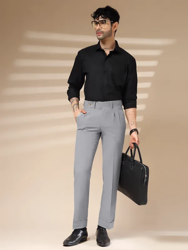 Ash_Grey_Polyester_Blend_Signature_Gurkha_Pants_For_Men