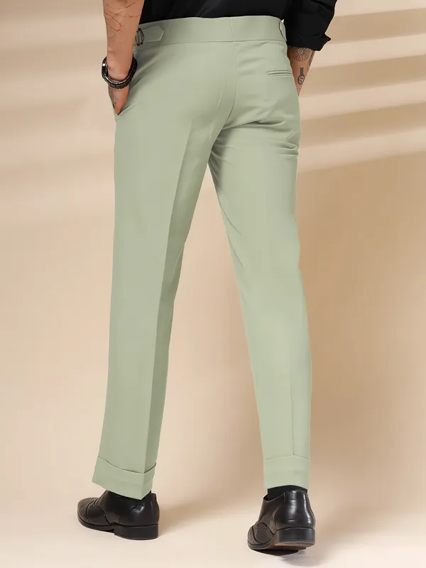 Lime_Polyester_Stretch_Signature_Gurkha_Pants_For_Men