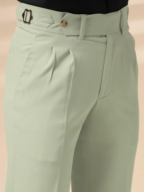 Lime_Polyester_Stretch_Signature_Gurkha_Pants_For_Men