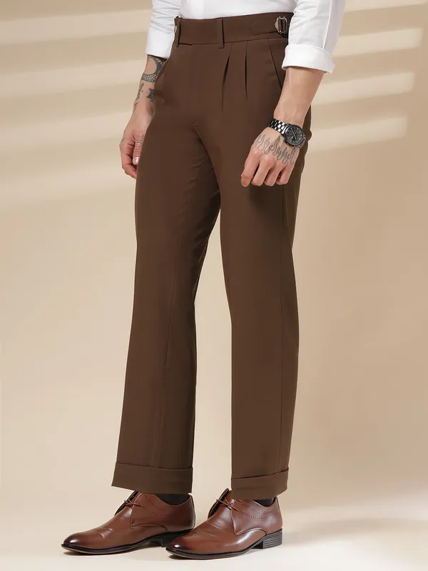 Brown_Polyester_Lycra_Gurkha_Trousers_For_Men