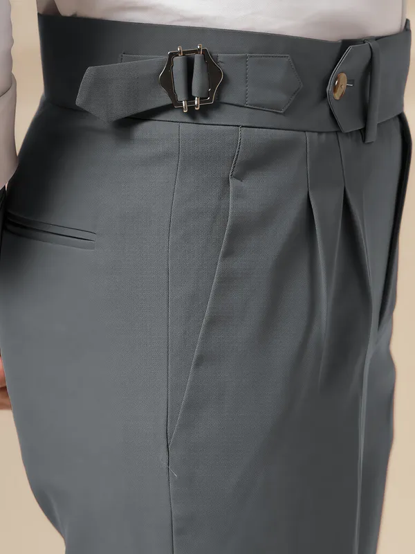Stone_Grey_Polyester_Blend_Signature_Gurkha_Pants_For_Men