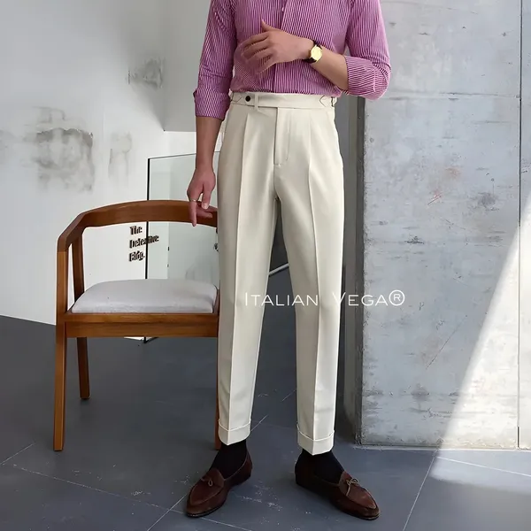 Beige_Polyester_Blend_Elegant_Gurkha_Trousers_For_Men