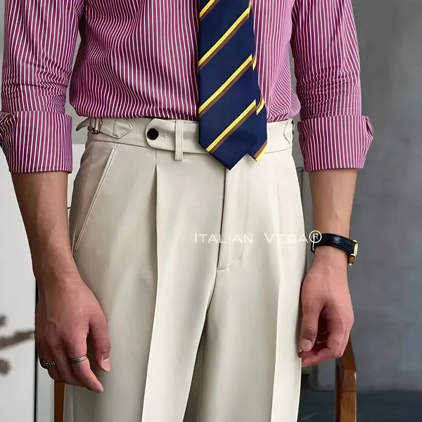 Beige_Polyester_Blend_Elegant_Gurkha_Trousers_For_Men