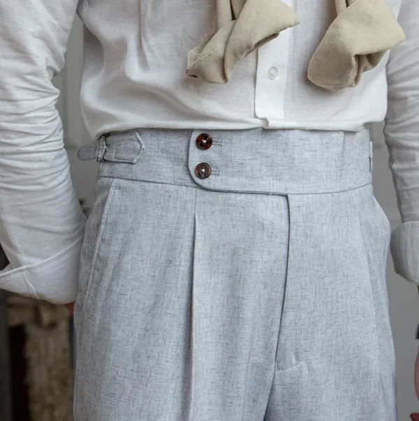 Ash_Grey_Slub_Buttoned_Gurkha_Pants_For_Men