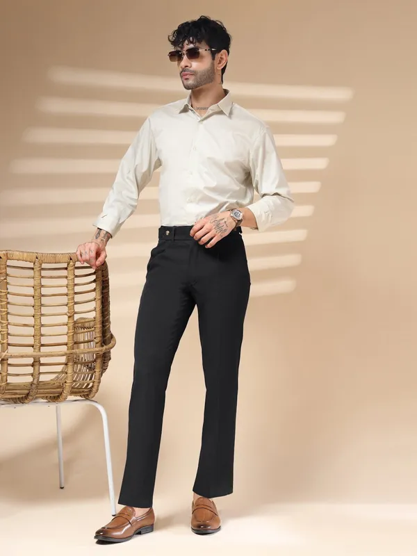 Black_Polyester_Stretch_Oxford_Gurkha_Trousers_For_Men