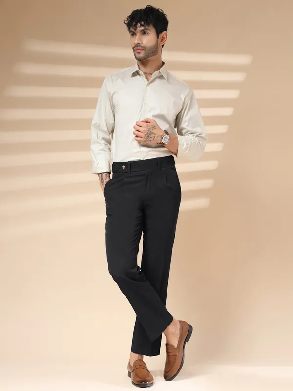Black_Polyester_Stretch_Oxford_Gurkha_Trousers_For_Men