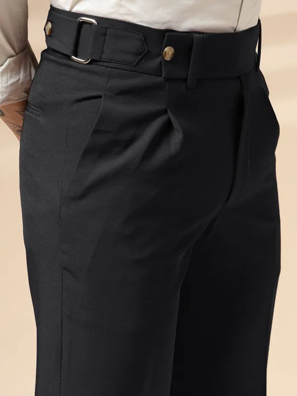 Black_Polyester_Stretch_Oxford_Gurkha_Trousers_For_Men