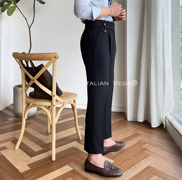 Black_Polyester_Blend_Signature_Flap_Gurkha_Pants_For_Men
