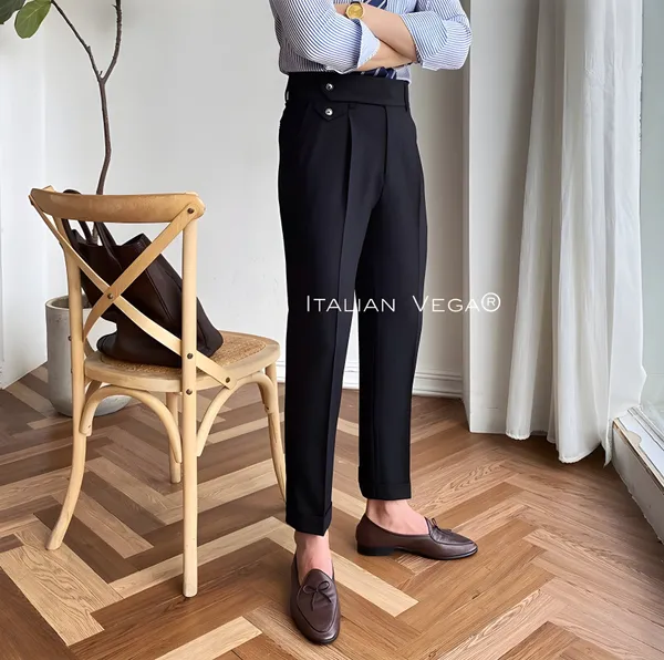 Black_Polyester_Blend_Signature_Flap_Gurkha_Pants_For_Men