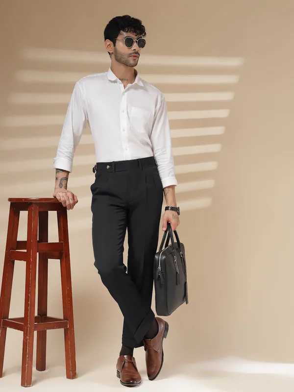 Black_Polyester_Stretch_Signature_Gurkha_Pants_For_Men