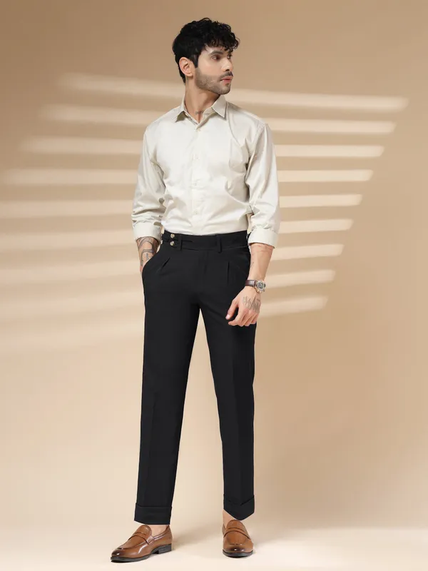 Black_Polyester_Blend_Double_Button_Gurkha_Pants_For_Men