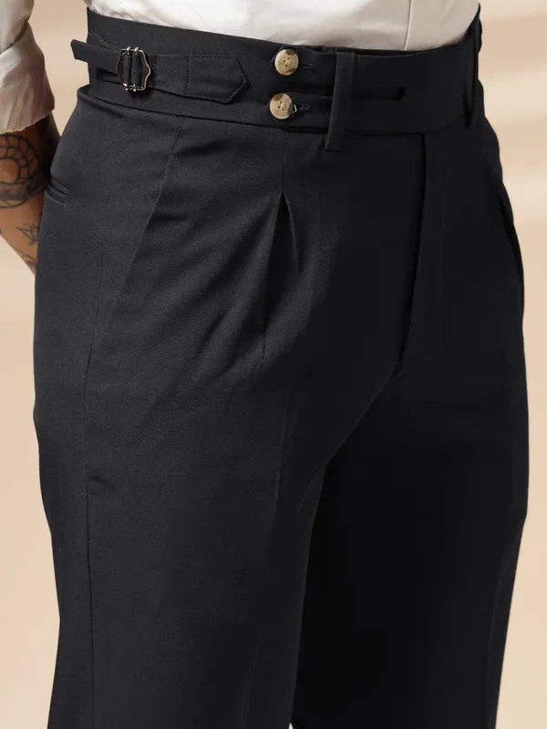 Black_Polyester_Blend_Double_Button_Gurkha_Pants_For_Men