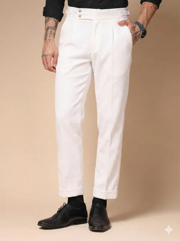Snow_White_Corduroy_Boot_Cut_Gurkha_Pants_For_Men