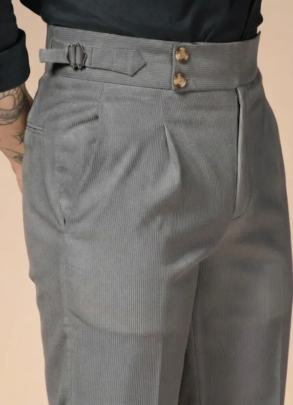 Dark_Grey_Corduroy_Boot_Cut_Gurkha_Pants_For_Men