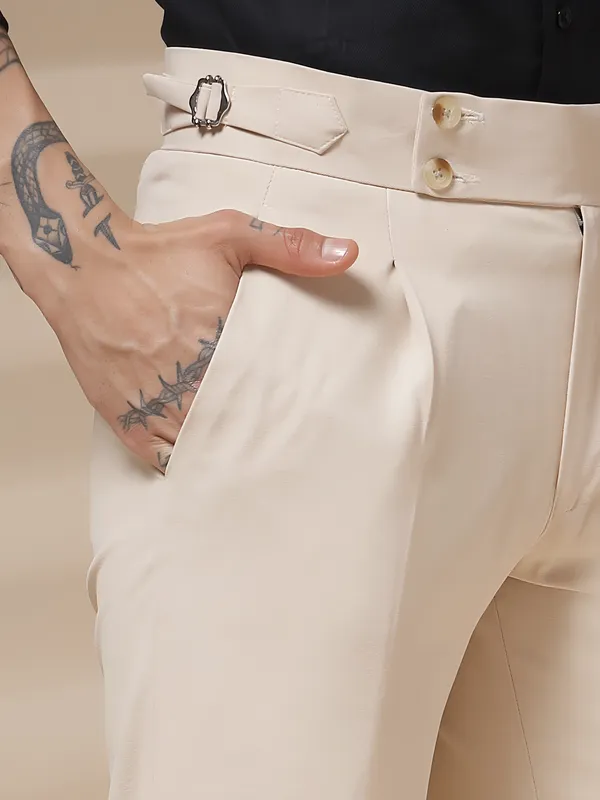 Beige_Polyester_Lycra_Straight_Fit_Gurkha_Pants_For_Men