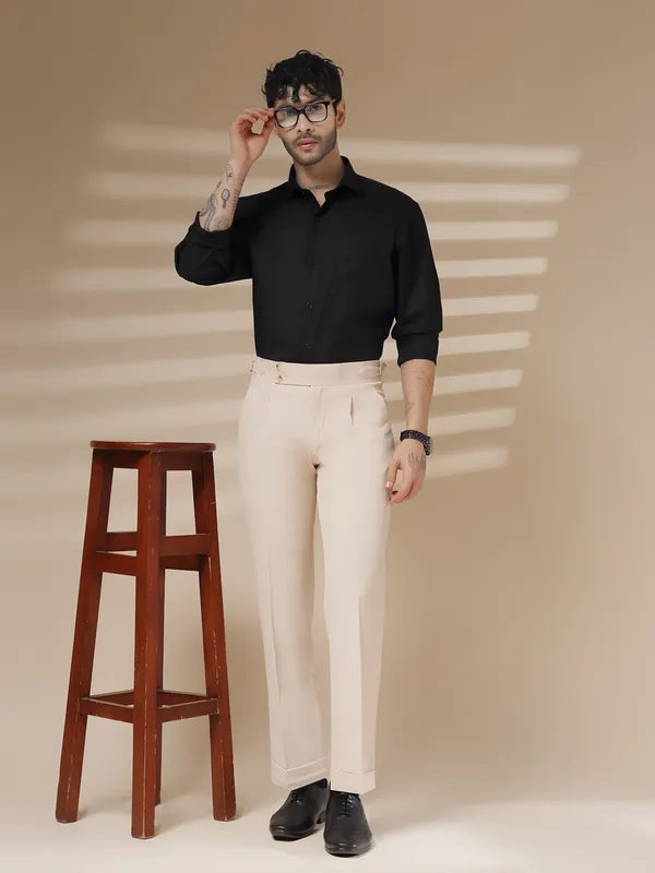 Beige_Polyester_Lycra_Straight_Fit_Gurkha_Pants_For_Men