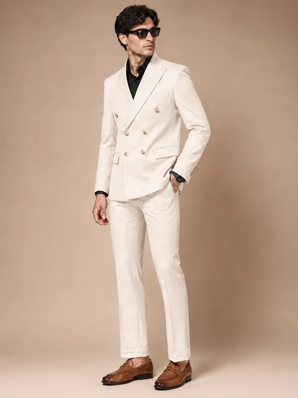 Beige_Double_Breasted_Suit_For_Men