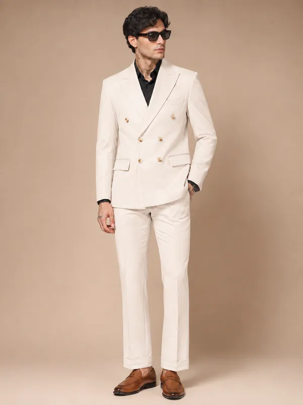 Beige_Double_Breasted_Suit_For_Men
