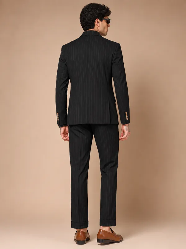 Black_Stripe_Double_Breasted_2_Piece_Suit_For_Men