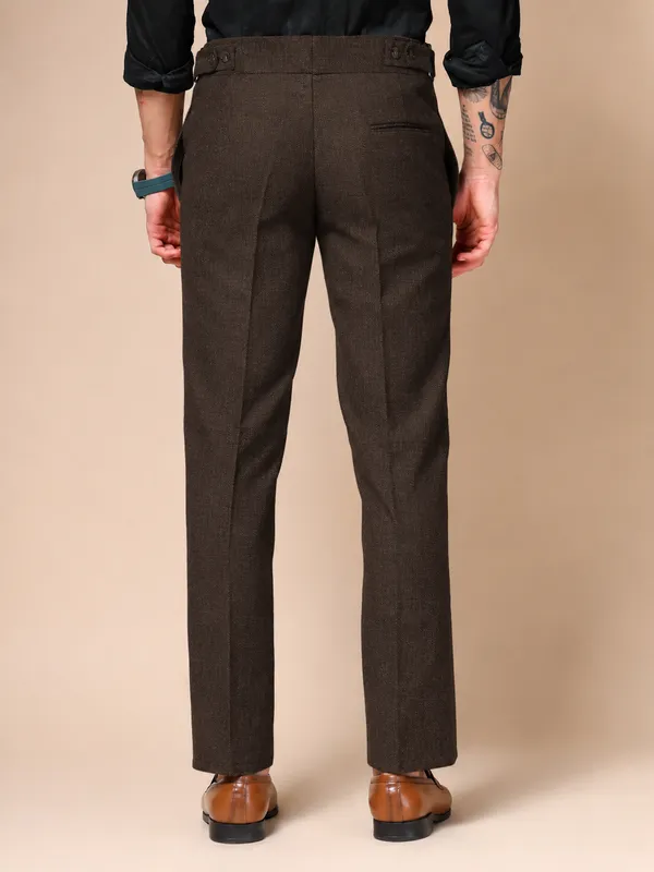 Khaki_Herringbone_Oxford_Boot_Cut_Gurkha_Pants_For_Men