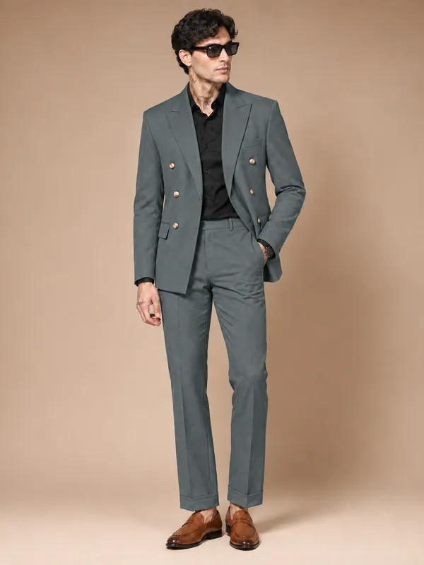 Stone_Grey_Double_Breasted_2_Piece_Suit_For_Men