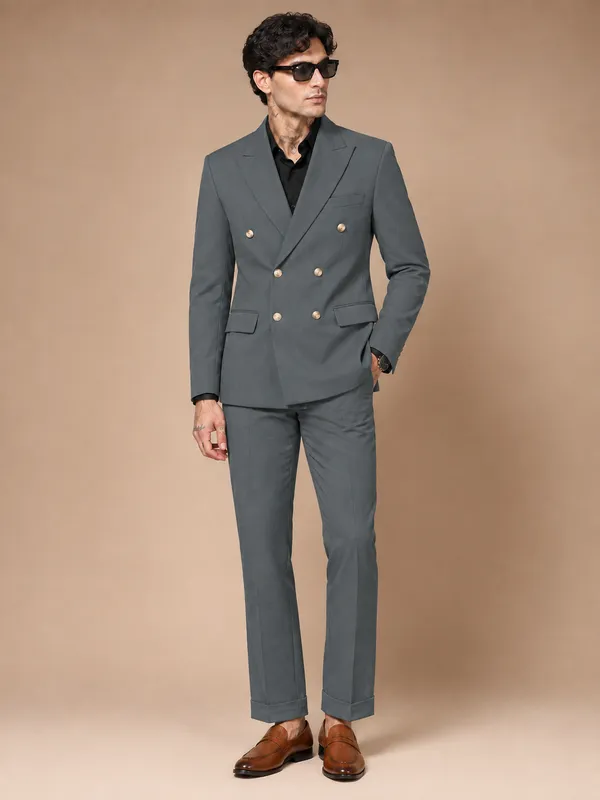Stone_Grey_Double_Breasted_2_Piece_Suit_For_Men