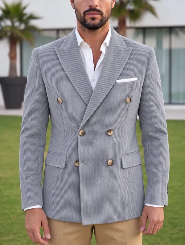Light_Grey_Corduroy_Double_Breasted_Blazer_by_Italian_Vega®