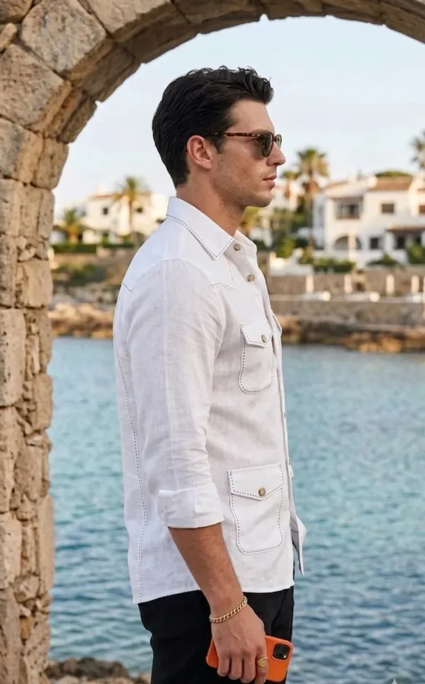 White_Safari_Shirt_–_Pick_Stitched_with_Multi_Pockets_by_Italian_Vega