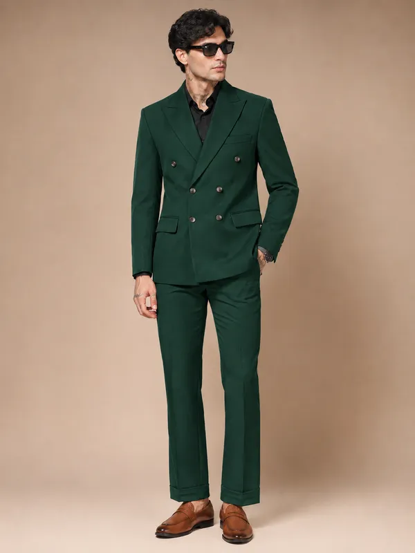 Bottle_Green_Double_Breasted_Suit_For_Men