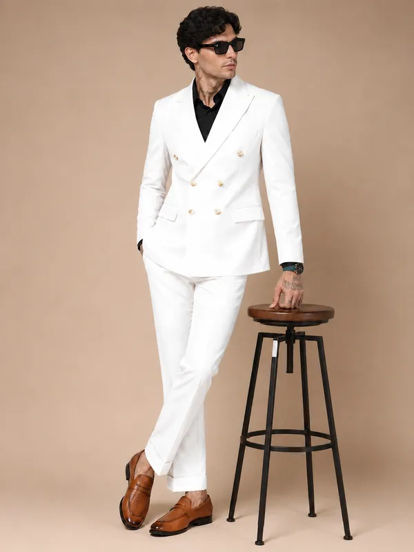 White_Double_Breasted_2_Piece_Suit_For_Men