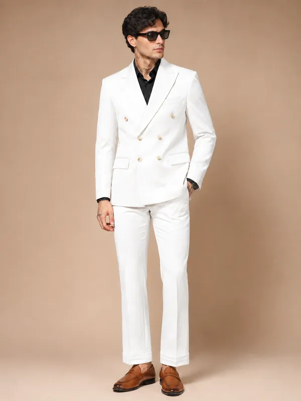 White_Double_Breasted_2_Piece_Suit_For_Men