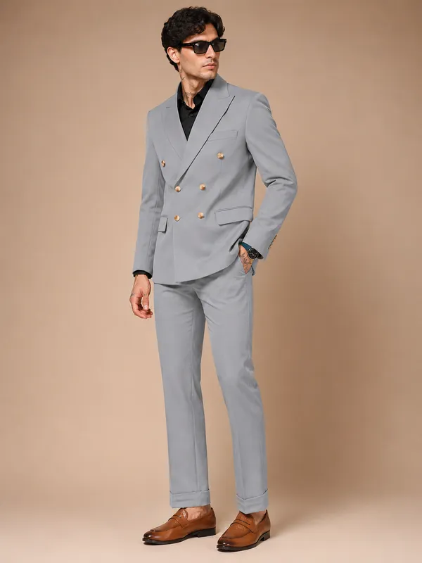 Ash_Grey_Double_Breasted_Suit_For_Men