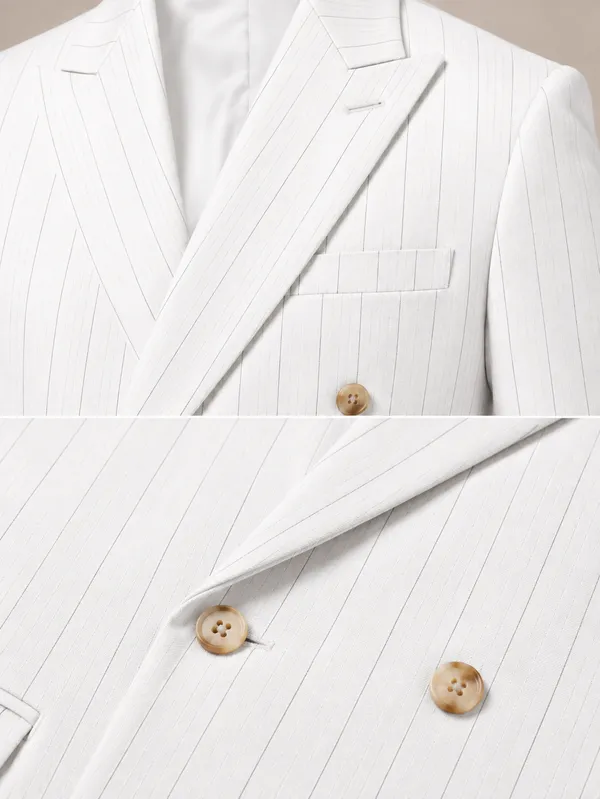White_Stripe_Double_Breasted_2_Piece_Suit_For_Men