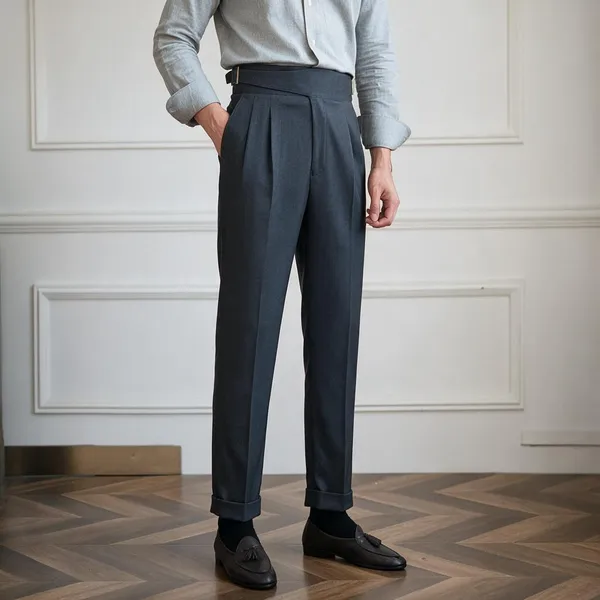 Elephant_Grey_Polyester_Blend_Classic_Buckle_Gurkha_Pants_For_Men