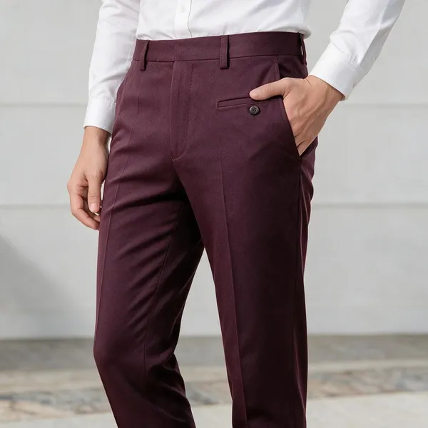 Wine_Cotton_Lycra_Straight_Fit_Formal_Pants_For_Men