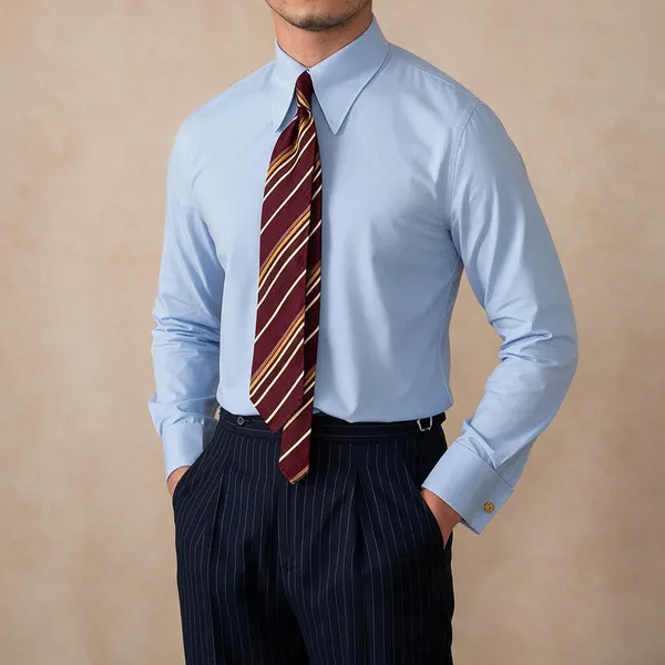 Powder_Blue_Cotton_Classic_Twill_Shirt_For_Men