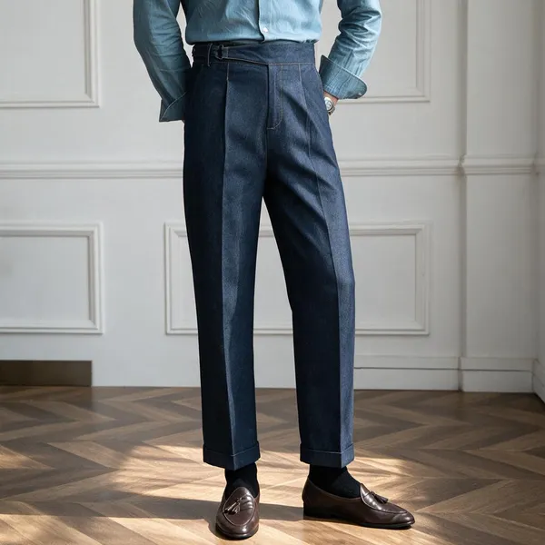 Dark_Blue_Denim_Gurkha_Trousers_For_Men