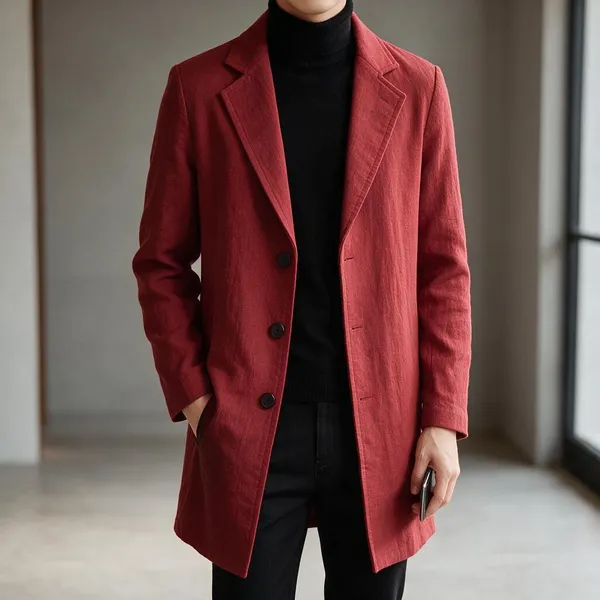 Wine_Tweed_Trench_Coat_For_Men
