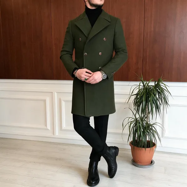 Green_Tweed_Slim_Fit_Double_Breasted_Coat_For_Men