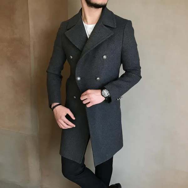 Dark_Grey_Tweed_Slim_Fit_Double_Breasted_Coat_For_Men