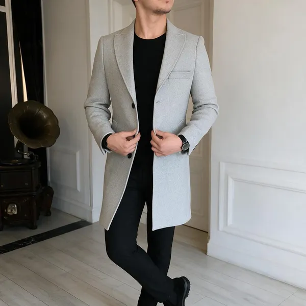 Light_Grey_Tweed_Classic_Overcoat_For_Men