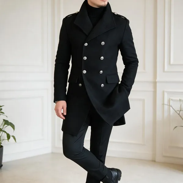 Black_Tweed_Double_Breasted_Overcoat_For_Men