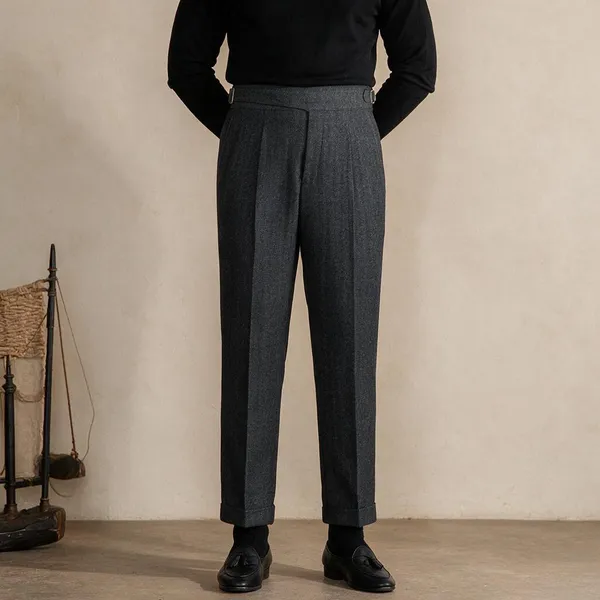 Deep_Grey_Herringbone_Straight_Fit_Gurkha_Trousers_For_Men