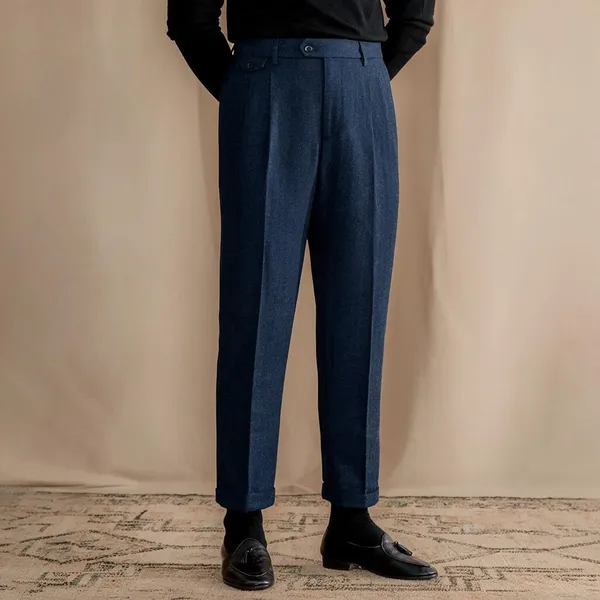 Blue_Herringbone_Straight_Fit_Gurkha_Trousers_For_Men