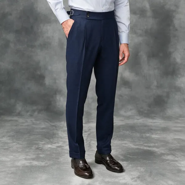 Blue_Flannel_Straight_Fit_Gurkha_Pants_For_Men