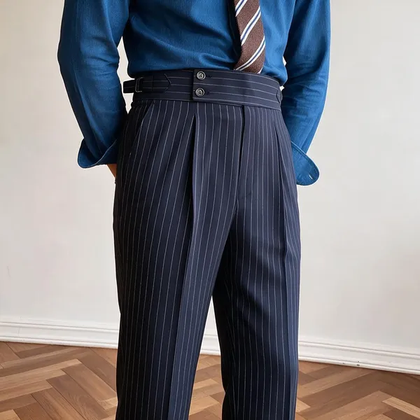 Navy_Striped_Viscose_Slim_Fit_Gurkha_Pants_For_Men