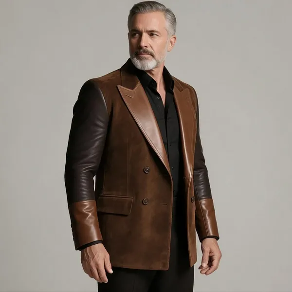 Brown_Suede_Double_Breasted_Peak_Lapel_Blazer_For_Men