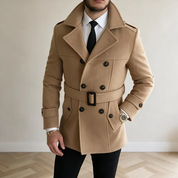 Camel_Tweed_Double_Breasted_Coat_For_Men