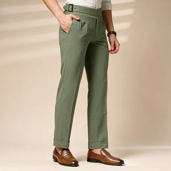 Pebble_Polyester_Stretch_Classic_Buckle_Gurkha_Pants_For_Men