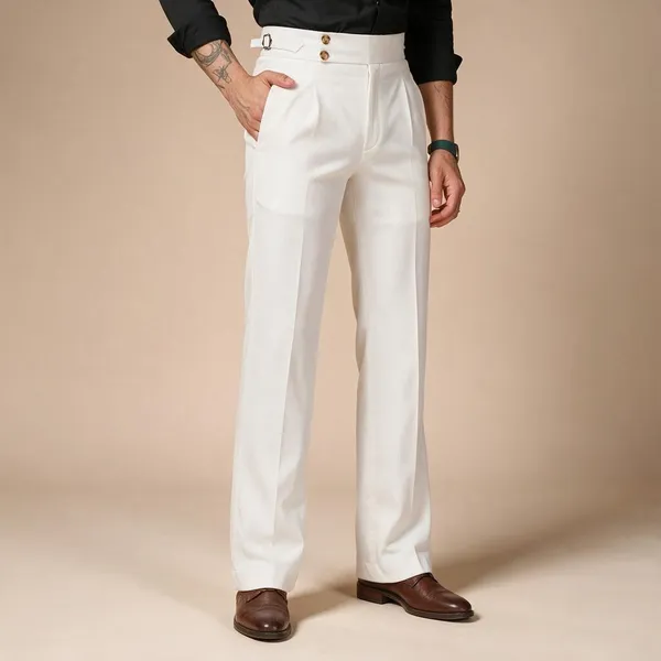 Snow_White_Corduroy_Boot_Cut_Gurkha_Pants_For_Men